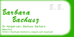 barbara bachusz business card